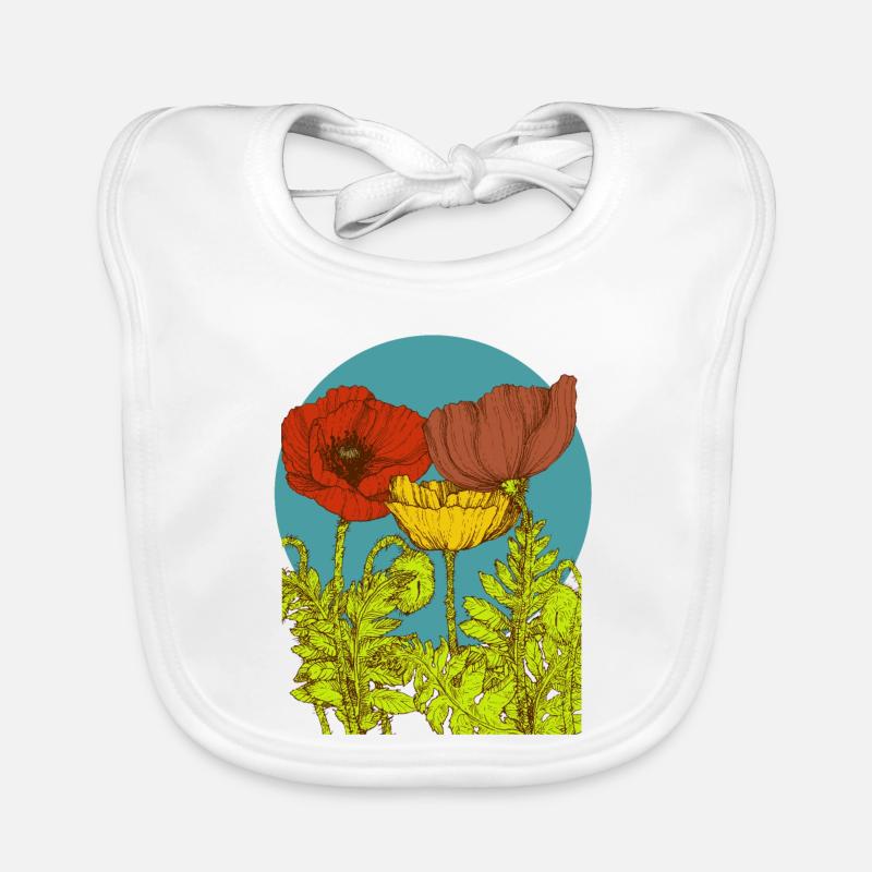 Coquelicots Bavoir bio Bébé