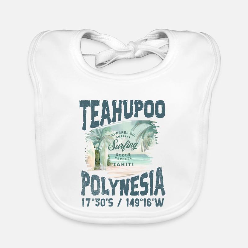 Teahupoo Polynesia Tahiti Bavoir bio Bébé