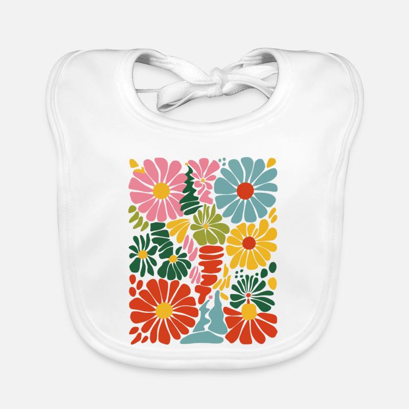 Explosion florale vive Bavoir bio Bébé