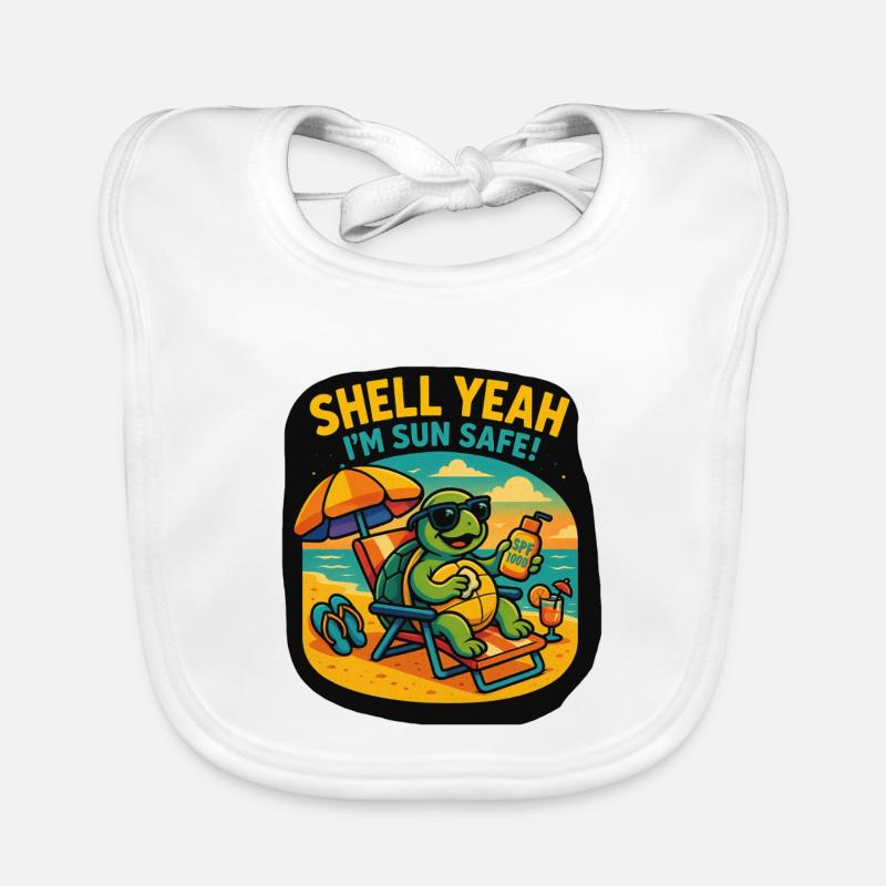 Shell yes – Sun Safe Turtle Organic Baby Bibs