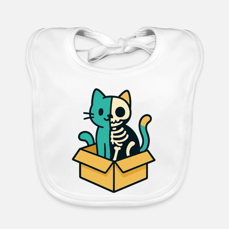 Schrödinger's Katze - Physik Design - Baby Bio-Lätzchen - Weiß