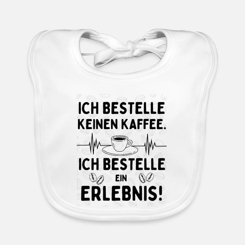 Le café est une expérience – Kaffeekultur Design Bavoir bio Bébé