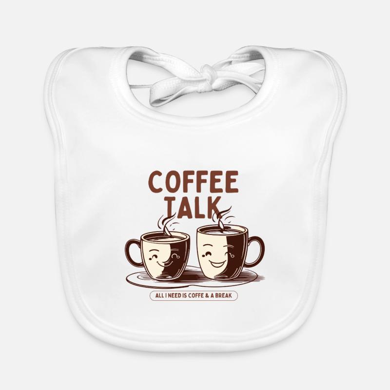 Coffee Addict – Coffee Lover Design Organic Baby Bibs