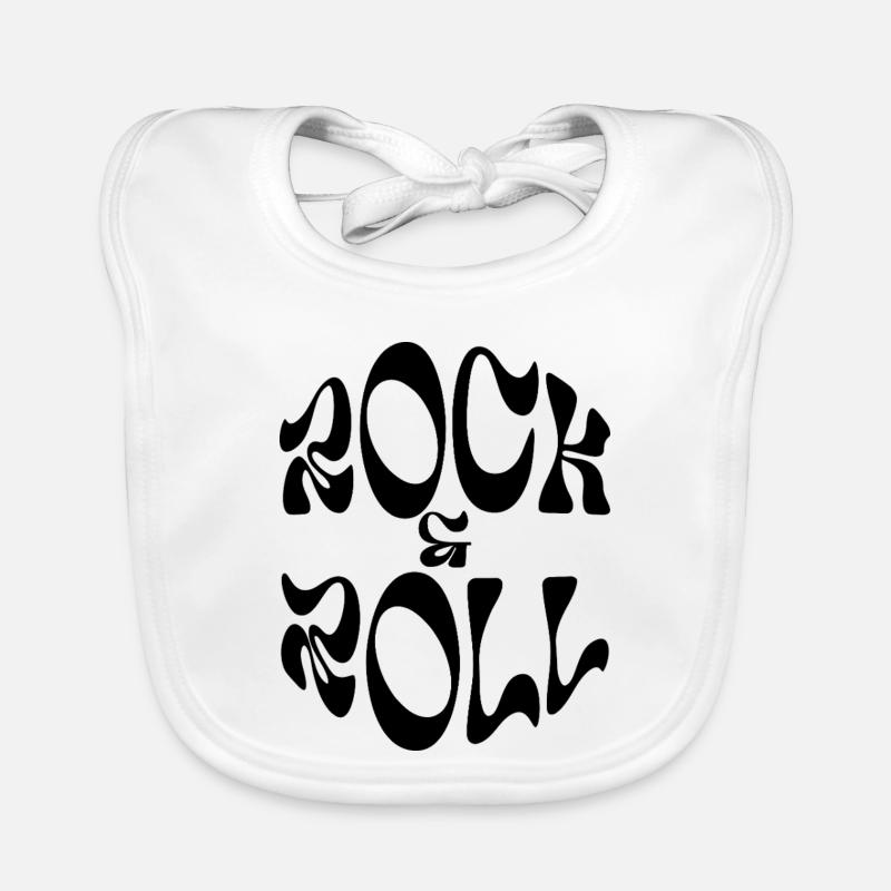 Conception de logo de musique Rock and Roll Bavoir bio Bébé