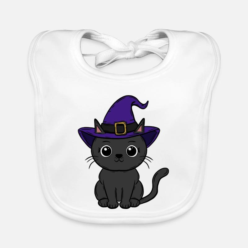 Chat Halloween Bavoir bio Bébé