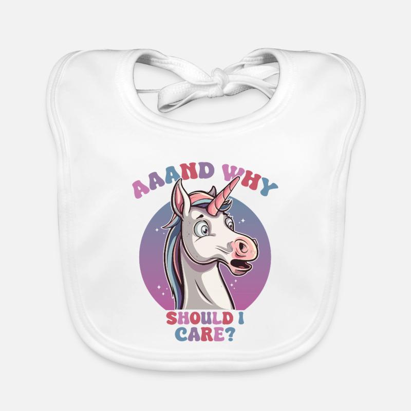 Verspielter Einhorn Spruch Baby Bio-Lätzchen