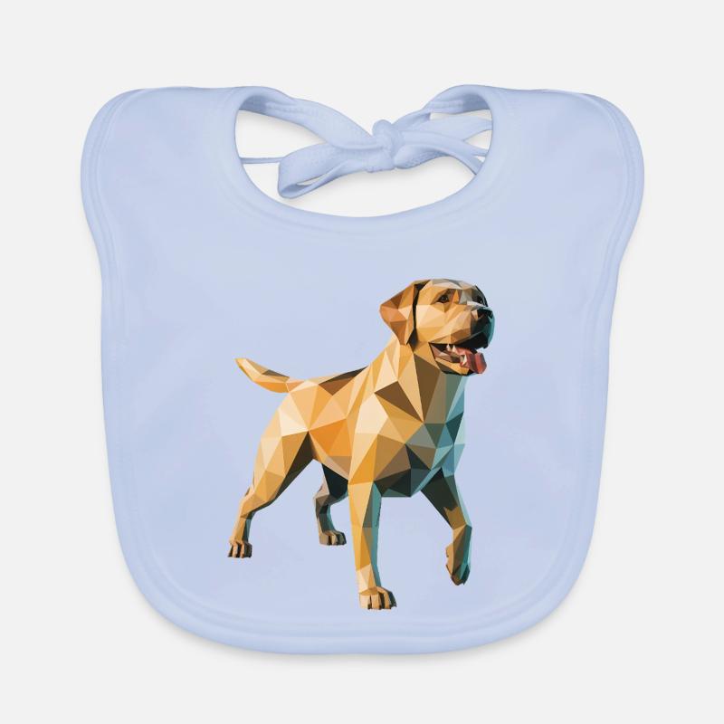Labrador Retriever - Cooles Low Poly Logo Baby Bio-Lätzchen