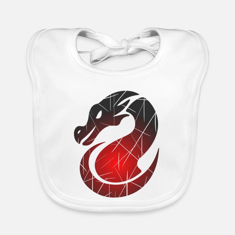 Roter Drachen mit Split-Textur Baby Bio-Lätzchen