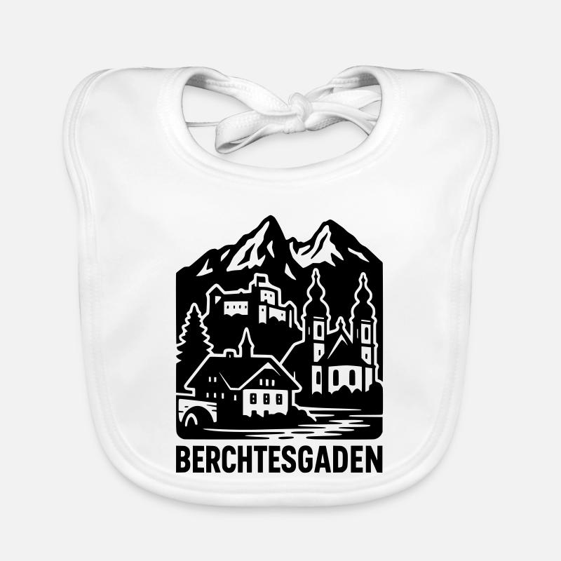 Berchtesgaden Silhouette Landmark Organic Baby Bibs