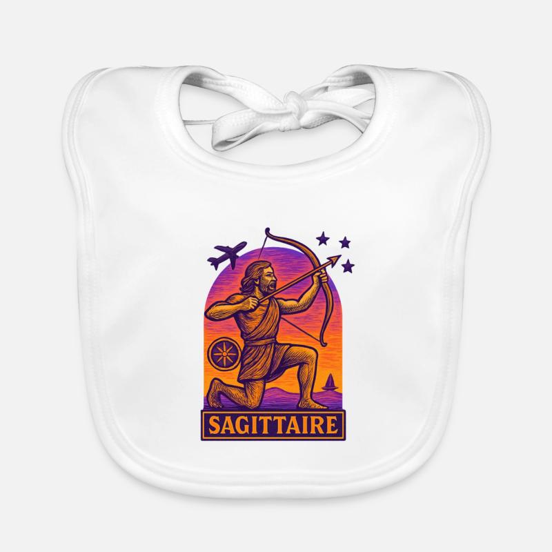 Signe astrologique du Sagittaire - Astrologie Bavoir bio Bébé