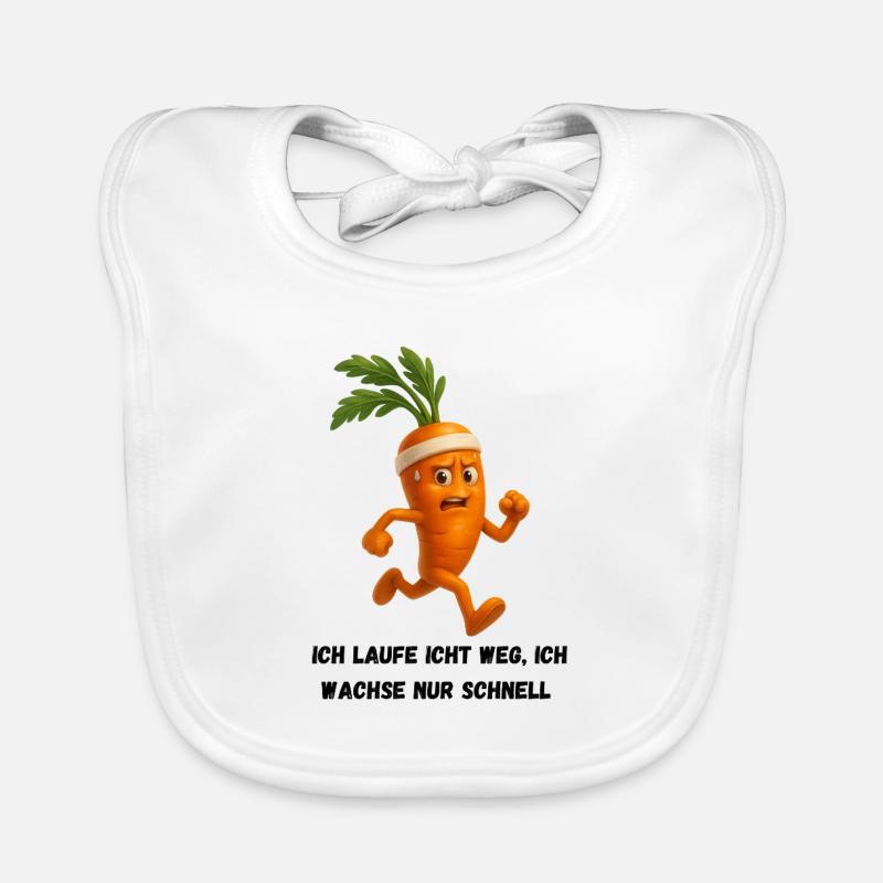 Flitzender Karottenheld Baby Bio-Lätzchen