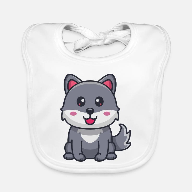 Dessin animé de chien Bavoir bio Bébé