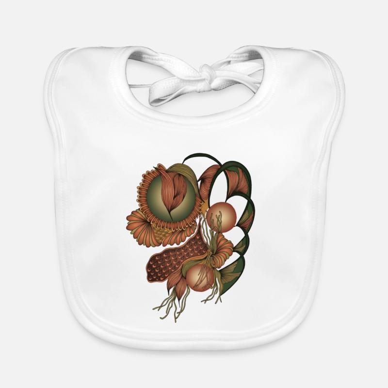 Formes de fleurs de ton de terre Bavoir bio Bébé