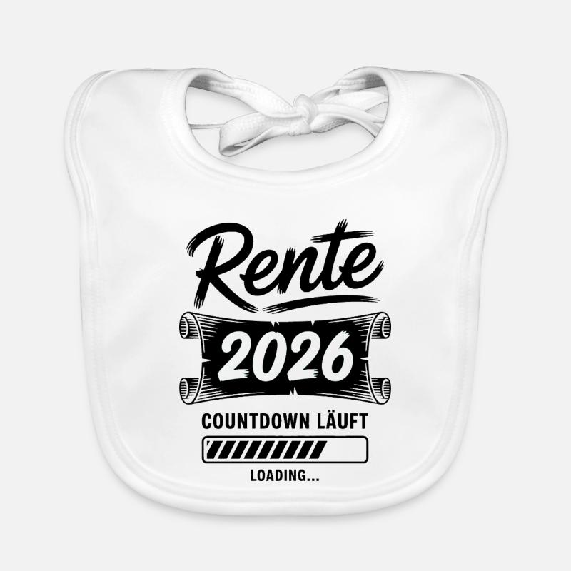 Rente Countdown Läuft Baby Bio-Lätzchen