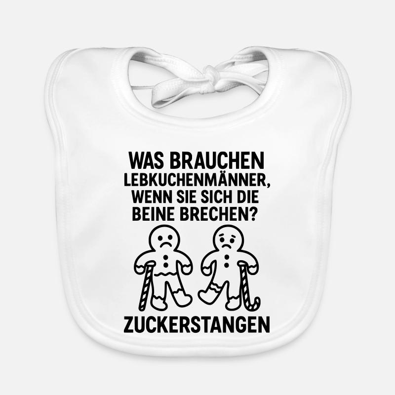 zuckerstangen lebkuchen advent witz Baby Bio-Lätzchen