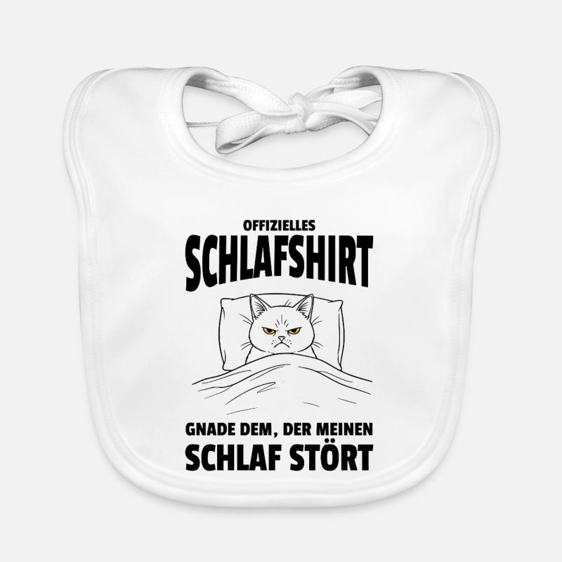 Offizielles Schlafshirt mit Katze Baby Bio-Lätzchen
