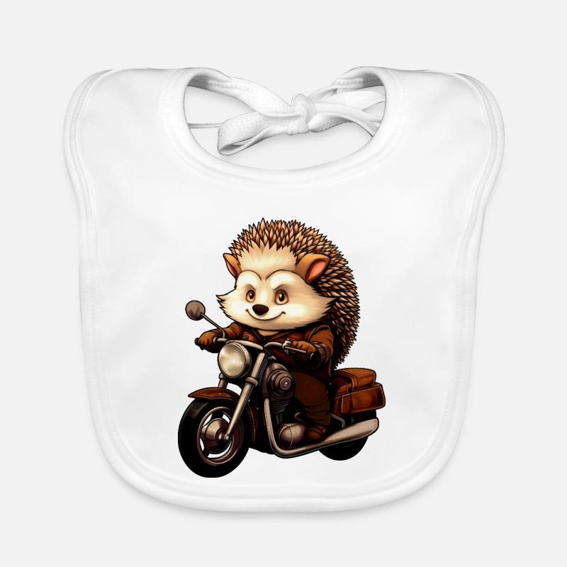 Motorrad Igel Baby Bio-Lätzchen