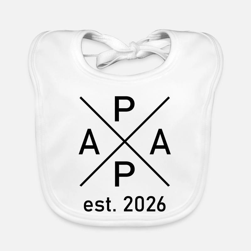 Papa Est. 2026 Bavoir bio Bébé