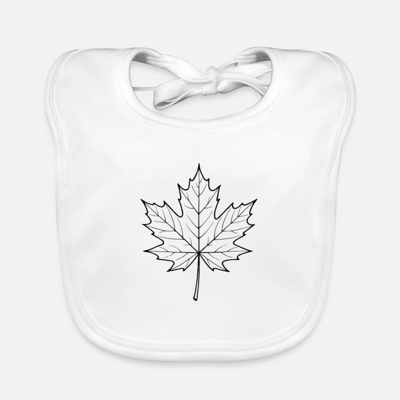 Conception de la ligne de feuilles d’érable Bavoir bio Bébé