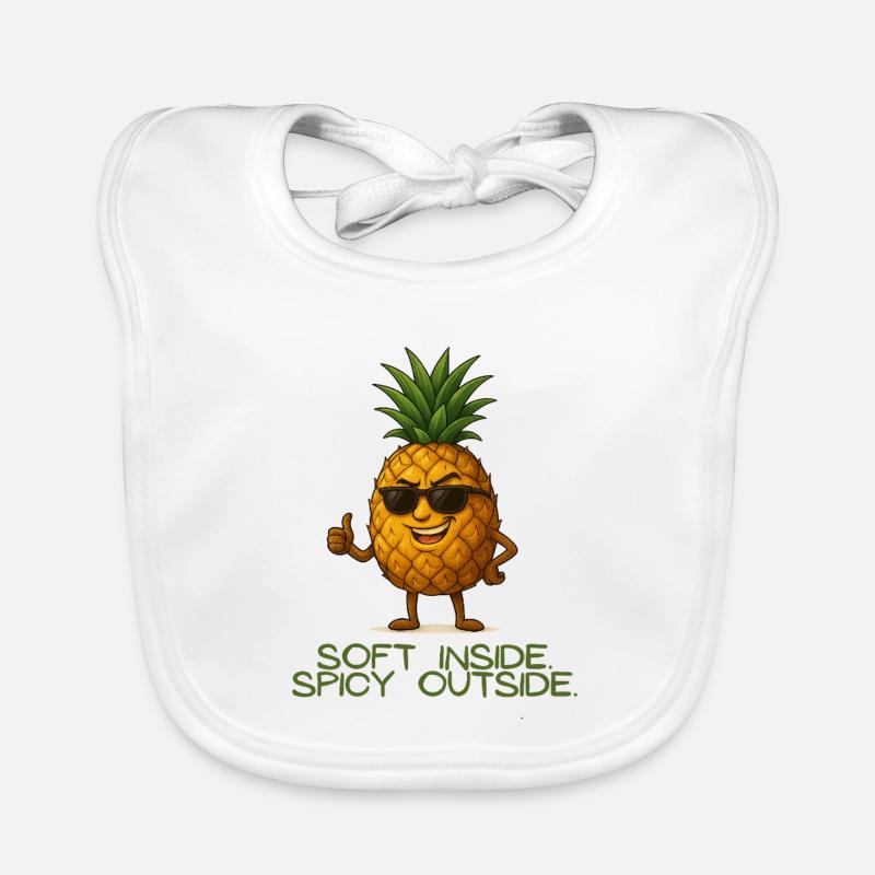 Ananas mit Stil Soft Inside Baby Bio-Lätzchen