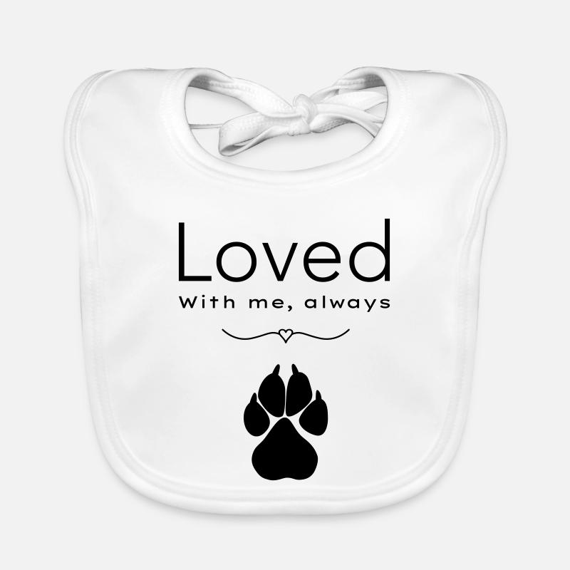 Le chien aimé - Bavoir bio Bébé - blanc