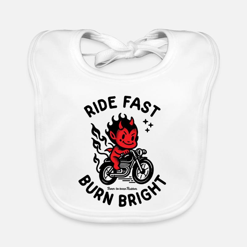 Ride Fast Burn Bright Bavoir bio Bébé
