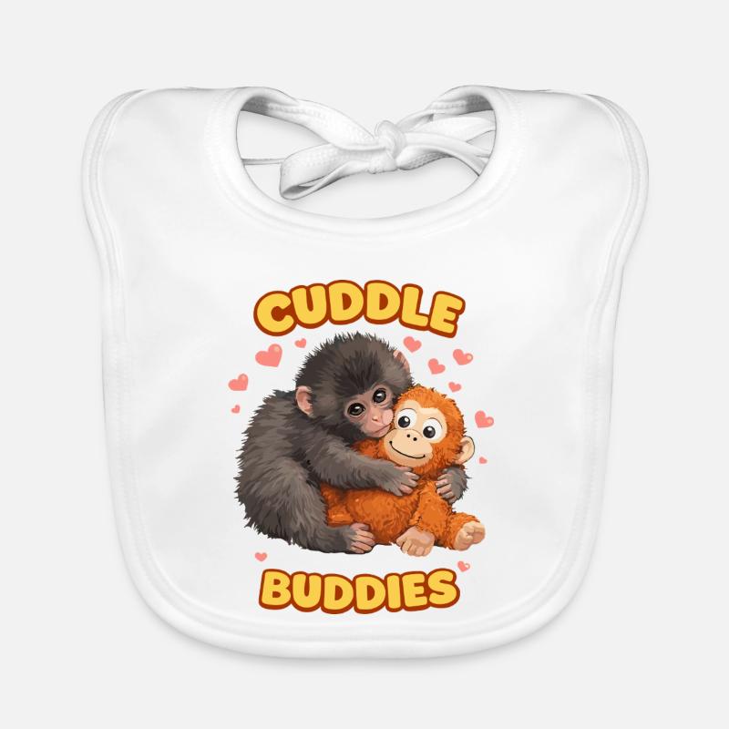 punch the monkey Organic Baby Bibs