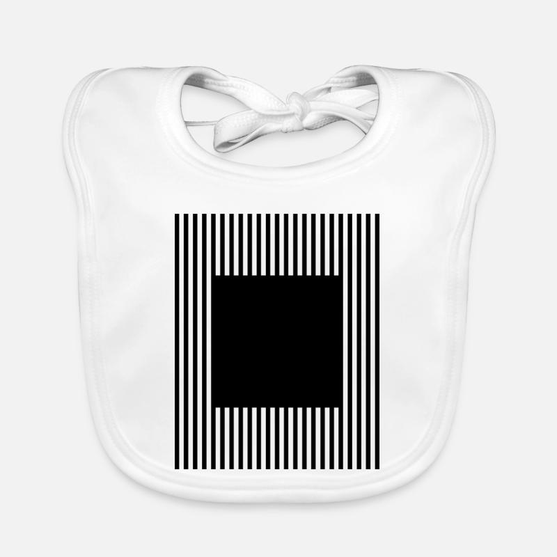 squares and lines design  Organic Baby Bibs