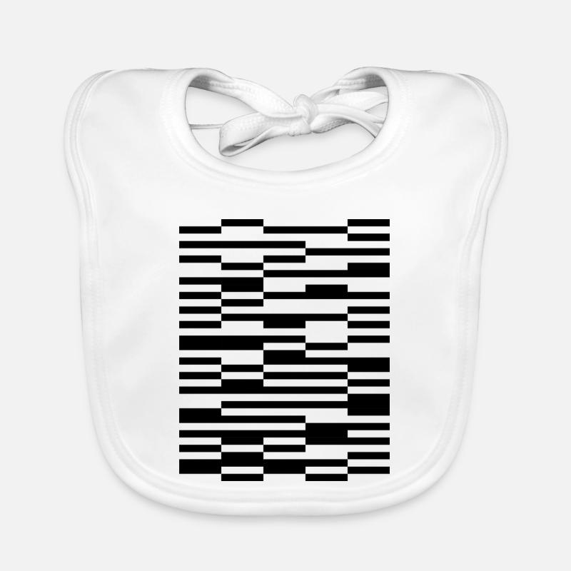 geometric diagonal lines design Organic Baby Bibs