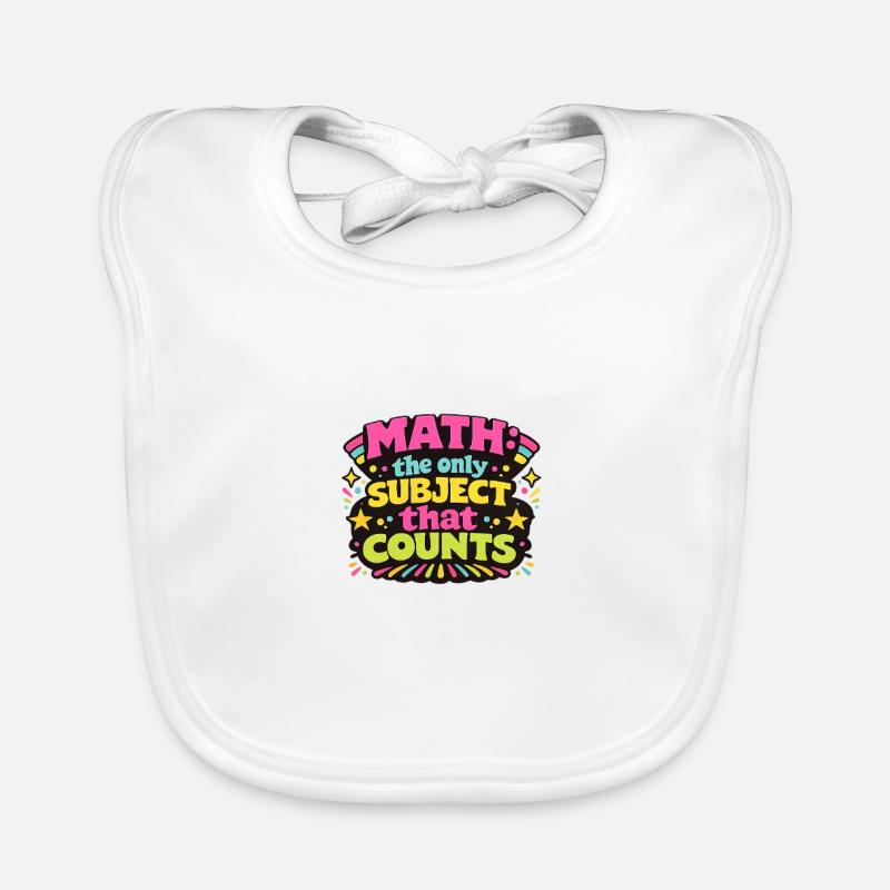 Mathematik zählt: Lebendiges Retro-Design Baby Bio-Lätzchen