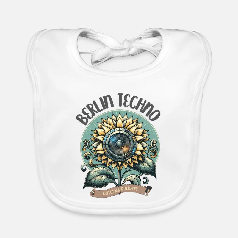 Berlin Techno - Love and Beats Organic Baby Bibs