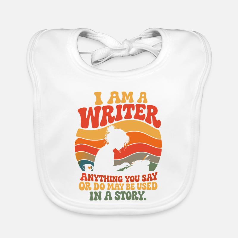 Écrivain passionné, citation créative Bavoir bio Bébé