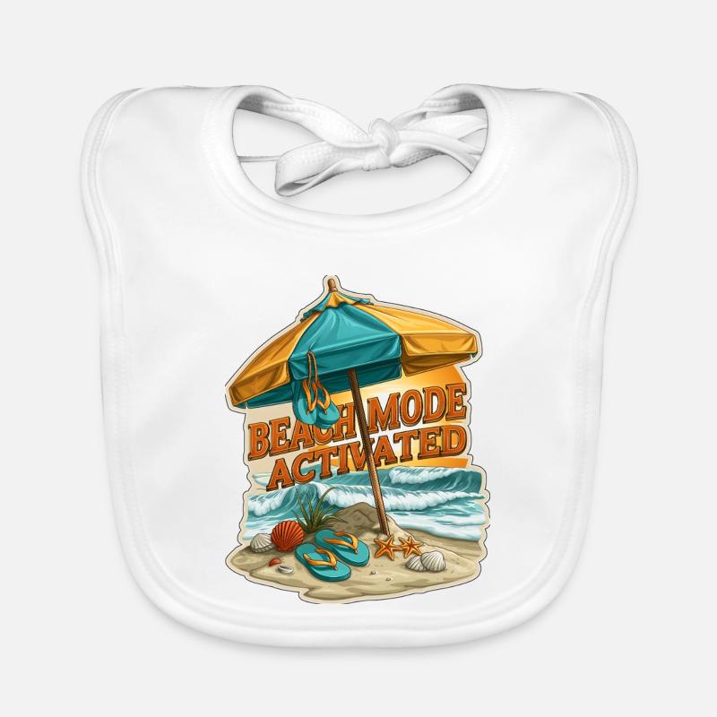 Parapluie de vacances d’été activé en mode plage Bavoir bio Bébé