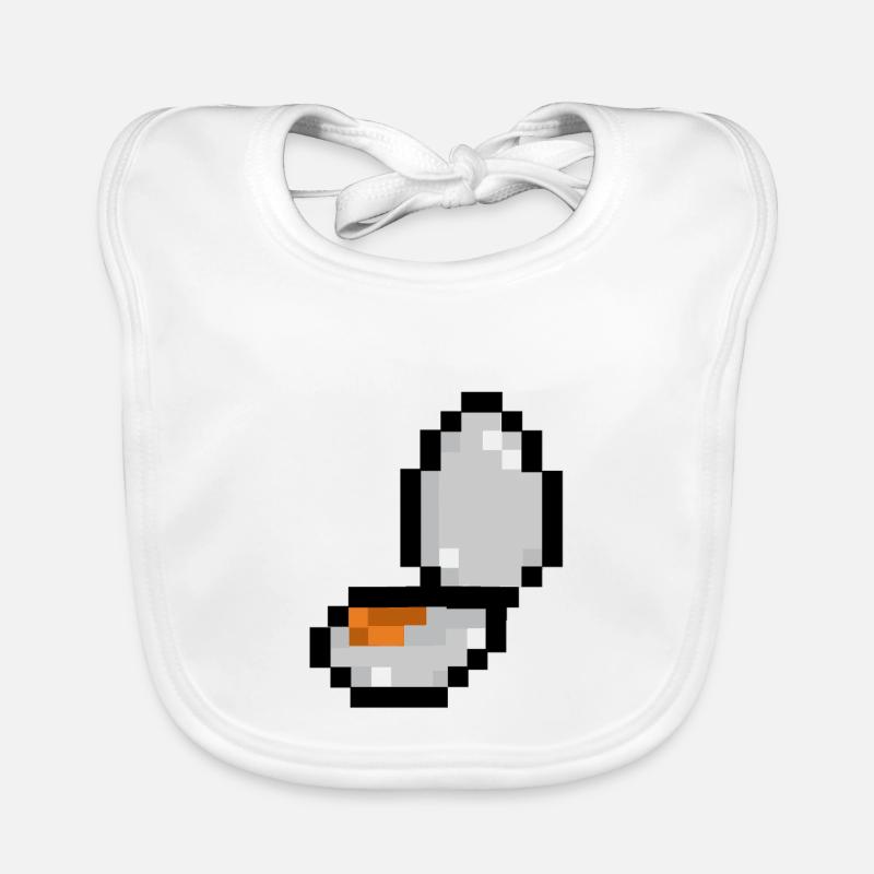 Pixel Egg - Bavoir bio Bébé - blanc