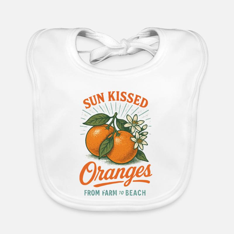 Sun Kissed Oranges Summer Organic Baby Bibs