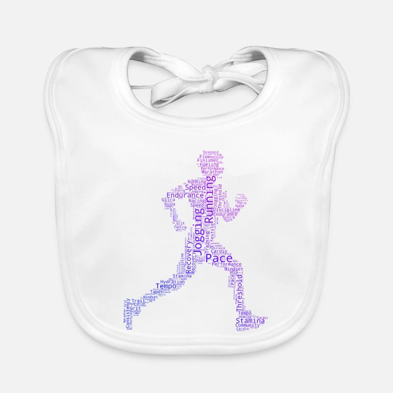 Running gift idea for a running lover Organic Baby Bibs