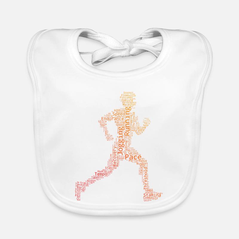 Running gift idea for a running lover Organic Baby Bibs
