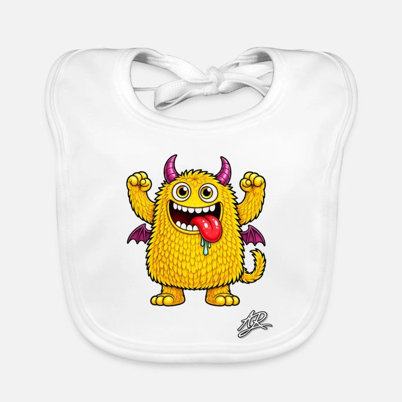Monstre orange Bavoir bio Bébé