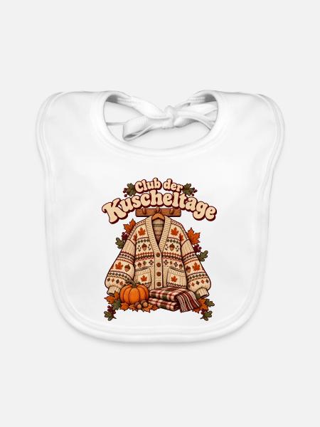 Club der Kuscheltage - Baby Bio-Lätzchen - Weiß - Vorne