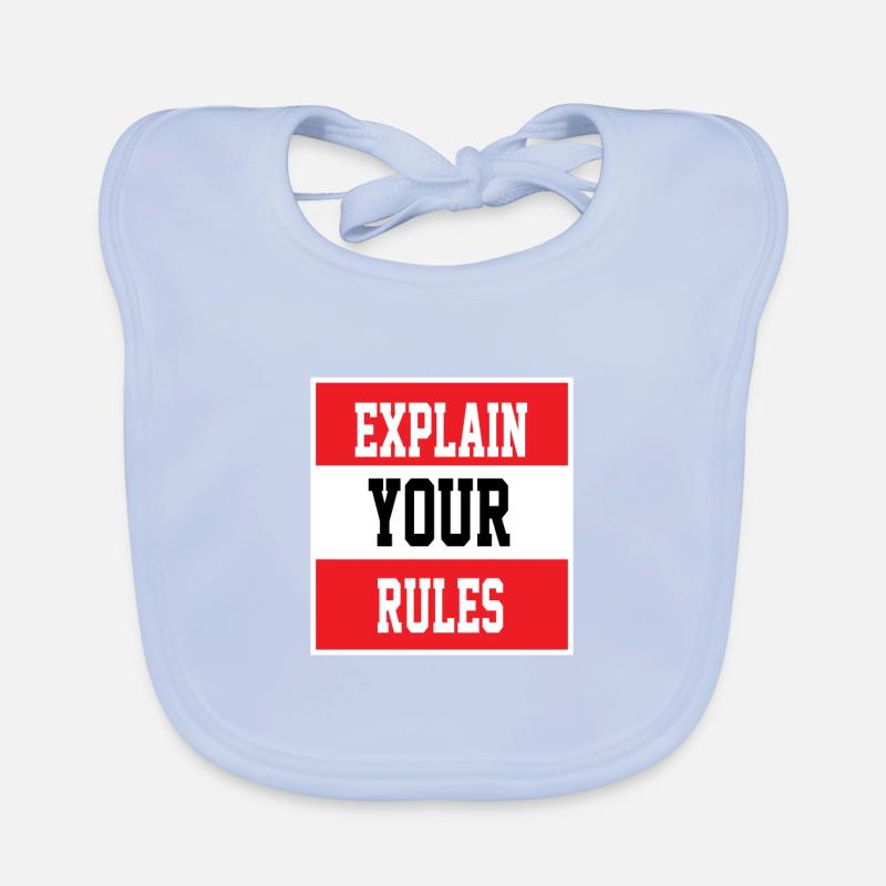 explain your rules birthday Organic Baby Bibs