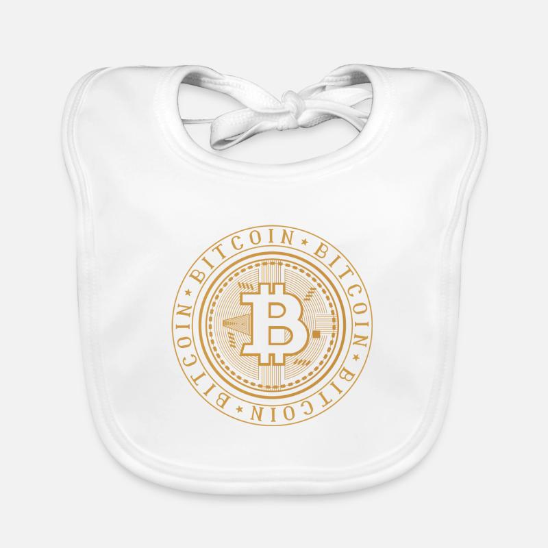 Bitcoin BTC Crypto Blockchain Coin Exchange Circuit Board Organic Baby Bibs