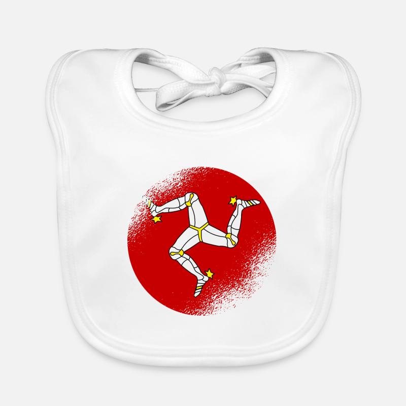 Drapeau de l’île de Man Triskele Drapeau de l’île de Man Bavoir bio Bébé