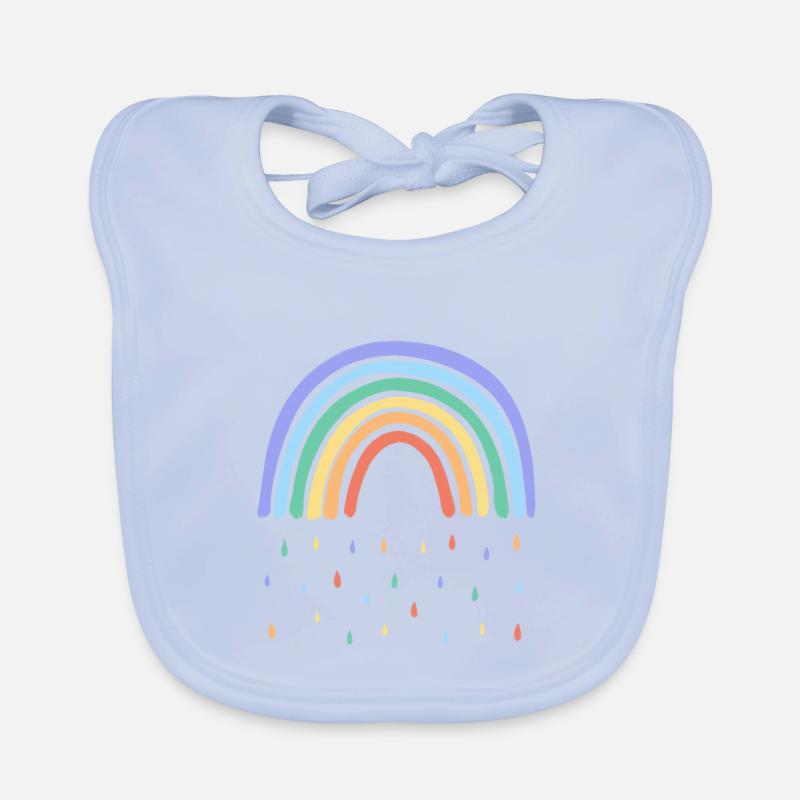 Regenbogen Regen Baby Bio-Lätzchen