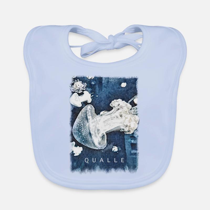Jellyfish design selection Organic Baby Bibs