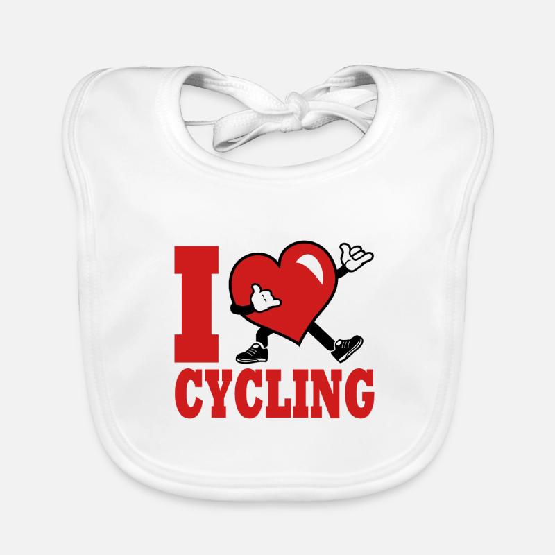 i love cycling cycle vélo, velo Bavoir bio Bébé