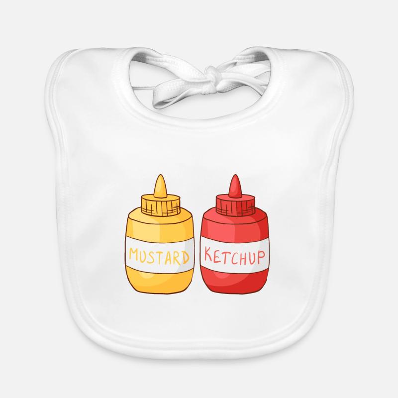 Mustard ketchup Organic Baby Bibs
