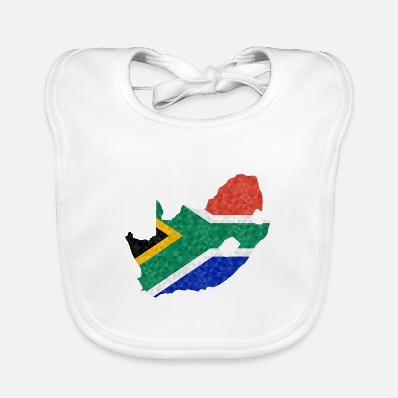 Afrique du Sud Drapeau africain Drapeau sud-africain Bavoir bio Bébé