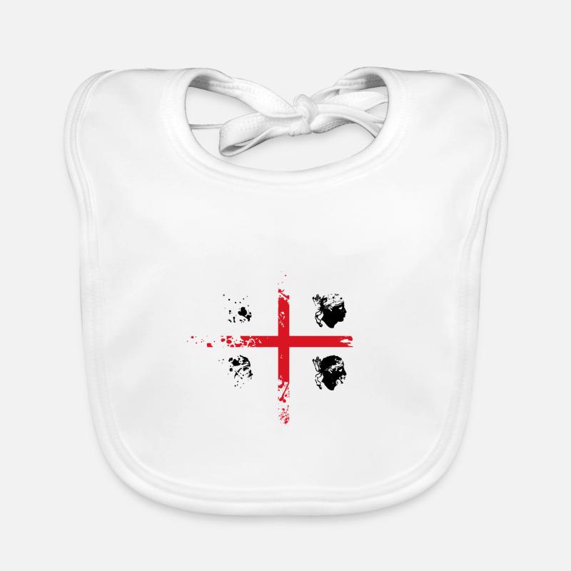 Sardaigne Drapeau Klecks Drapeau sarde Spritzer Bavoir bio Bébé