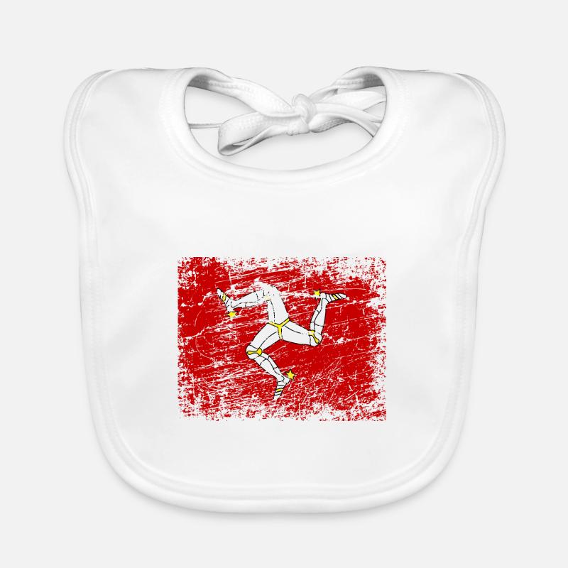 Île de Man Flagge Triskele Drapeau de l’île de Man Bavoir bio Bébé