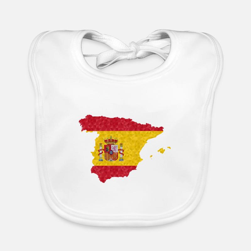 Espagne Drapeau en espagne Drapeau espagnol Pays d’origine Bavoir bio Bébé